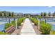 Outdoor community space featuring a walkway, seating, landscaping, and mountain views at 9617 Sard Ln, Las Vegas, NV 89143