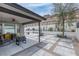 Stylish backyard with modern pavers, desert landscaping, and an inviting patio area for outdoor enjoyment at 9789 Twilight Moon Ave, Las Vegas, NV 89148