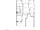 Layout of a single-story home including the primary bedroom, kitchen, and garage at 10305 Snyder Ave, Las Vegas, NV 89134