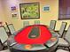 The poker room at the community center features a red felt poker table and seating for ten at 10305 Snyder Ave, Las Vegas, NV 89134
