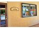 Exterior shot of the Sewing shop at the community center with sewing machine displayed at 10305 Snyder Ave, Las Vegas, NV 89134