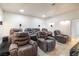 Home theater with comfortable reclining seats, surround sound speakers, and recessed lighting at 1319 Red Baron Ln, Boulder City, NV 89005