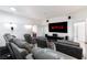 Enjoy movies in this theater room with reclining chairs and a large screen TV at 1319 Red Baron Ln, Boulder City, NV 89005