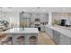 Stylish kitchen with large island, stainless appliances, light gray cabinets, and open-concept layout at 2279 Keego Harbor St, Henderson, NV 89052