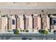 Overhead aerial view of homes with a street, showing yards and roof lines at 4529 Gracemont Ave, Las Vegas, NV 89139