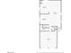 Floor plan of the first level featuring the kitchen, living room, and garage at 7814 Granite City Ct, Las Vegas, NV 89166