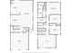Floor plan of the first and second levels featuring the bedrooms and bathrooms at 7814 Granite City Ct, Las Vegas, NV 89166
