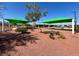 Inviting picnic area with shade structures, desert landscaping, and recreation spaces at 7814 Granite City Ct, Las Vegas, NV 89166