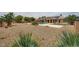 Large backyard with desert landscaping, pool, and firepit with ample space for entertaining at 8032 Audubon Canyon St, Las Vegas, NV 89131
