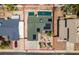 Overhead view showing the layout of the property, including the house, yard, and solar panels at 813 Cherry Dr, Henderson, NV 89002