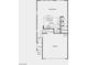 This floor plan highlights the home's first floor layout including the kitchen, great room, and garage at 9113 Rivington Ave, Las Vegas, NV 89148