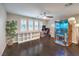 Spacious bonus room with built-in shelving, home office, and modern sauna at 10243 Aragon Crown Rd, Las Vegas, NV 89135