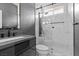 Elegant bathroom showcasing a glass-enclosed shower and modern vanity at 10300 S Dapple Gray Rd, Las Vegas, NV 89178