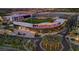 Aerial view of Las Vegas Ballpark surrounded by parking lots, commercial buildings and palm trees at 1064 Calvia St, Las Vegas, NV 89138