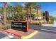Downtown Summerlin sign with manicured landscaping, palm trees, and street view at 1064 Calvia St, Las Vegas, NV 89138