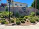 The entrance to the Montecito Estates neighborhood featuring lush landscaping and a stylish sign at 2102 Rhonda Ter, Henderson, NV 89074