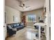 Functional home office featuring built-in shelving, modern furniture, and a comfortable workspace at 2102 Rhonda Ter, Henderson, NV 89074