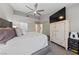 Main bedroom features a ceiling fan and ample storage at 2509 Big Timber Dr, Las Vegas, NV 89134