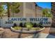 Attractive Canyon Willow signage with lush planter bed and community address clearly displayed at 3060 Tarpon Dr # 102, Las Vegas, NV 89120