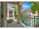 Balcony view shows lush landscaping and attractive condominium architecture at 5155 W Tropicana Ave # 2017, Las Vegas, NV 89103