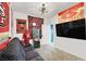 San Francisco 49ers themed bedroom featuring sports decor, and a sofa at 6106 Castle Gardens Ave, Las Vegas, NV 89130
