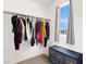Organized closet with clothing rack and convenient drawer storage at 6106 Castle Gardens Ave, Las Vegas, NV 89130