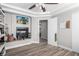 Room featuring a fireplace, storage and an adjacent room at 7135 Polaris Ave, Las Vegas, NV 89118