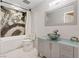 Modern bathroom featuring a unique sink and vanity, with a stylish shower and tub at 8255 Las Vegas Blvd # 1905, Las Vegas, NV 89123