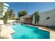 Backyard pool with a charming shed, perfect for outdoor relaxation and fun at 9105 Chenin Ave, Las Vegas, NV 89129