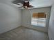 Bedroom with ceiling fan and window at 925 Scarlet Haze Ave, Las Vegas, NV 89183