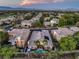 Lush neighborhood aerial view, showcasing well-manicured greenery and beautiful homes at 9733 Plateau Heights Pl, Las Vegas, NV 89144