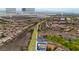 Aerial view of the property, highlighting its location near retail, dining and the Henderson Executive Airport at 1950 Colvin Run Dr, Henderson, NV 89052