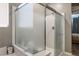 Bathroom featuring a glass enclosed shower at 2577 Tolmezzo St, Henderson, NV 89044