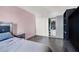 Neutral bedroom features ample storage and closet space at 3389 Commendation Dr, Las Vegas, NV 89117