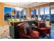 Chic living room features stylish furnishings, an open layout, and amazing city views at 360 E Desert Inn Rd # 407, Las Vegas, NV 89109