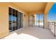 Large balcony with iron gate and open views at 4620 N Tee Pee Ln, Las Vegas, NV 89129