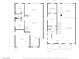 Detailed floor plan showcasing the layout of a two-story townhouse with a garage and balconies at 5603 Deer Creek Falls Ct, Las Vegas, NV 89118