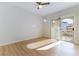 Spacious bedroom with sliding glass doors leading to a balcony with nice views at 5855 Valley Dr # 2145, North Las Vegas, NV 89031