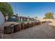 Large landscaped backyard with wood fencing and room to roam at 617 6Th St, Boulder City, NV 89005