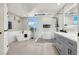 Modern bathroom featuring a soaking tub, glass shower, and sleek double vanity at 8255 Las Vegas Blvd # 722, Las Vegas, NV 89123