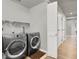 Well-equipped laundry area with modern machines, storage, and a functional design at 8255 Las Vegas Blvd # 722, Las Vegas, NV 89123