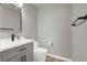 Half bath showcasing modern fixtures, a clean design, and a comfortable space for guests at 8255 Las Vegas Blvd # 722, Las Vegas, NV 89123