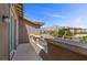 This balcony offers neighborhood views and decorative railings, adding charm at 12269 Catanzaro Ave, Las Vegas, NV 89138