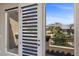 Balcony with a view of houses and mountains and featuring modern blinds at 12269 Catanzaro Ave, Las Vegas, NV 89138