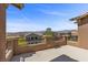 Enjoy community views from this balcony with stylish railings and ample space at 12269 Catanzaro Ave, Las Vegas, NV 89138