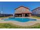 Spacious backyard with a refreshing pool, spa, and covered patio area perfect for outdoor gatherings at 3937 Country Lights St, Las Vegas, NV 89129