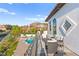 Balcony features nice seating and an impressive view of the pool and desert mountains at 4 Via Vittorio Pl, Henderson, NV 89011