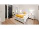 Bright bedroom features stylish decor, a sliding mirror closet, and a white bed with decorative headboard at 4 Via Vittorio Pl, Henderson, NV 89011
