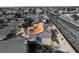 Aerial view of a well-maintained property featuring solar panels and a landscaped yard at 5417 Bible Cir, North Las Vegas, NV 89031