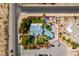 Expansive aerial view of the property, highlighting its generous lot size and mature landscaping at 5515 N Campbell Rd, Las Vegas, NV 89149